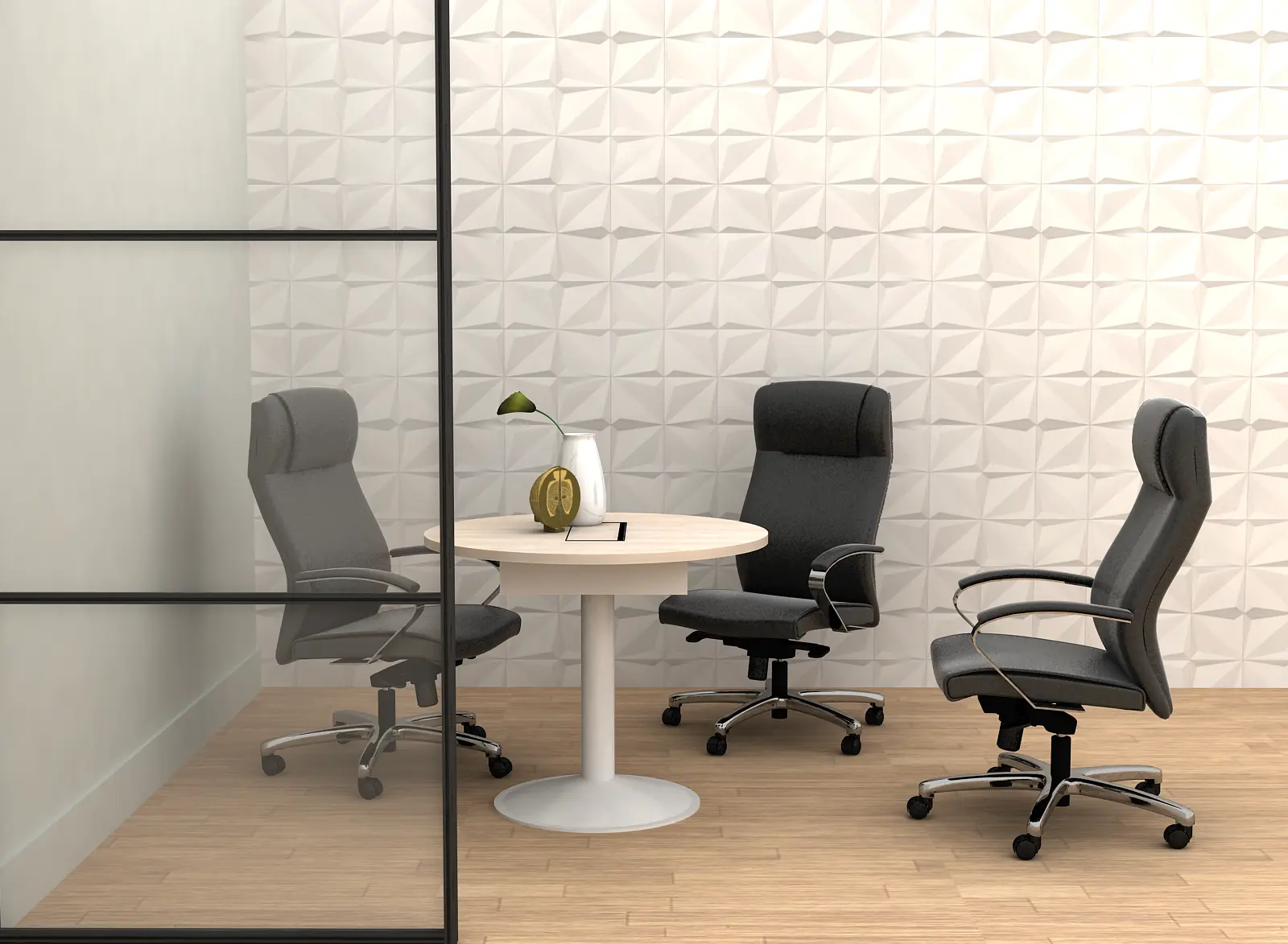 Round Table In drum Base — Meeting Tables by Office Planner