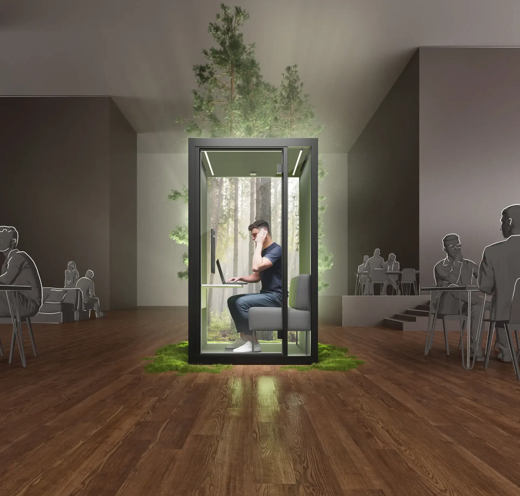 Silen Pods: Solo — Private Pods by Office Planner